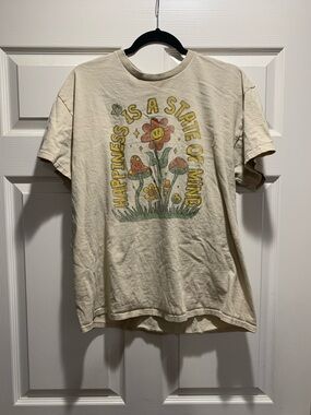 Graphic Tee - Happiness Is A State Of Mind Printed Shirt